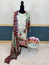 Pakistani Stitched lawn Embroidered Salwar kameez ready to ship