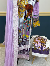 Pakistani Stitched lawn Embroidered Salwar kameez ready to ship