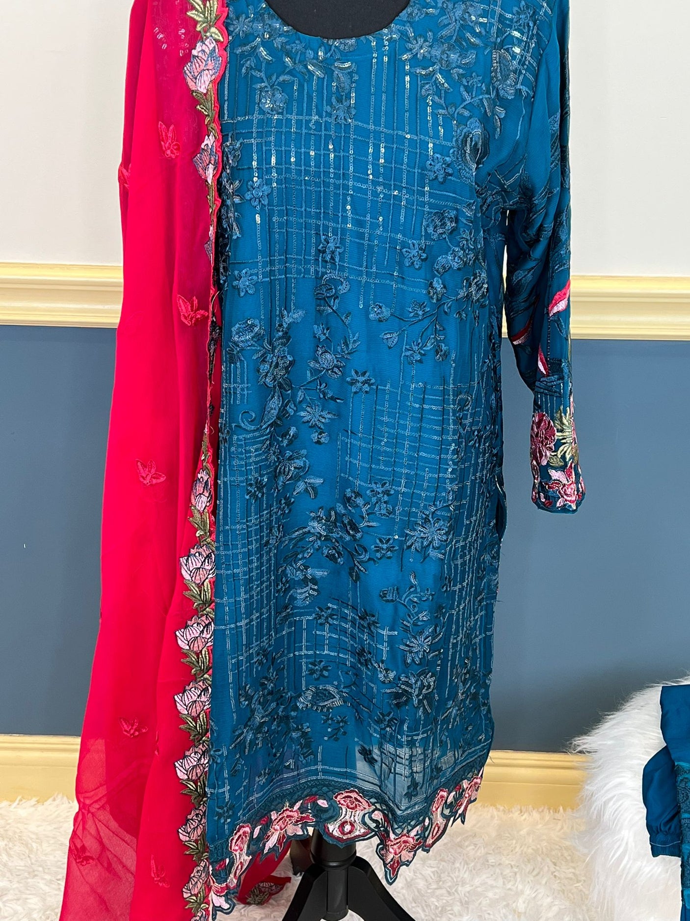 Pakistani Stitched Embroidery Party Wear Dresses Ready To Ship