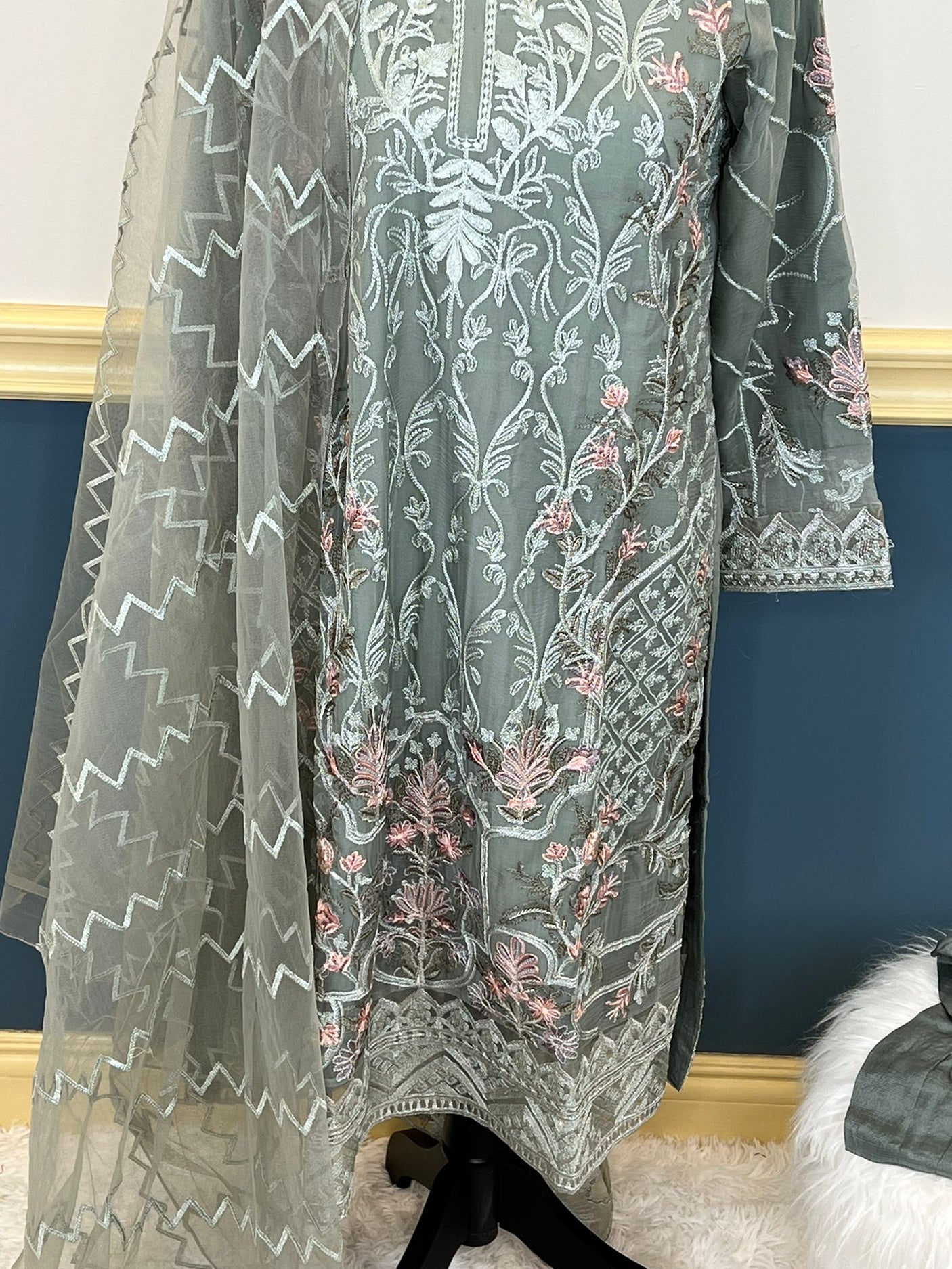 Pakistani Stitched Embroidery Party Wear Dresses Ready To Ship