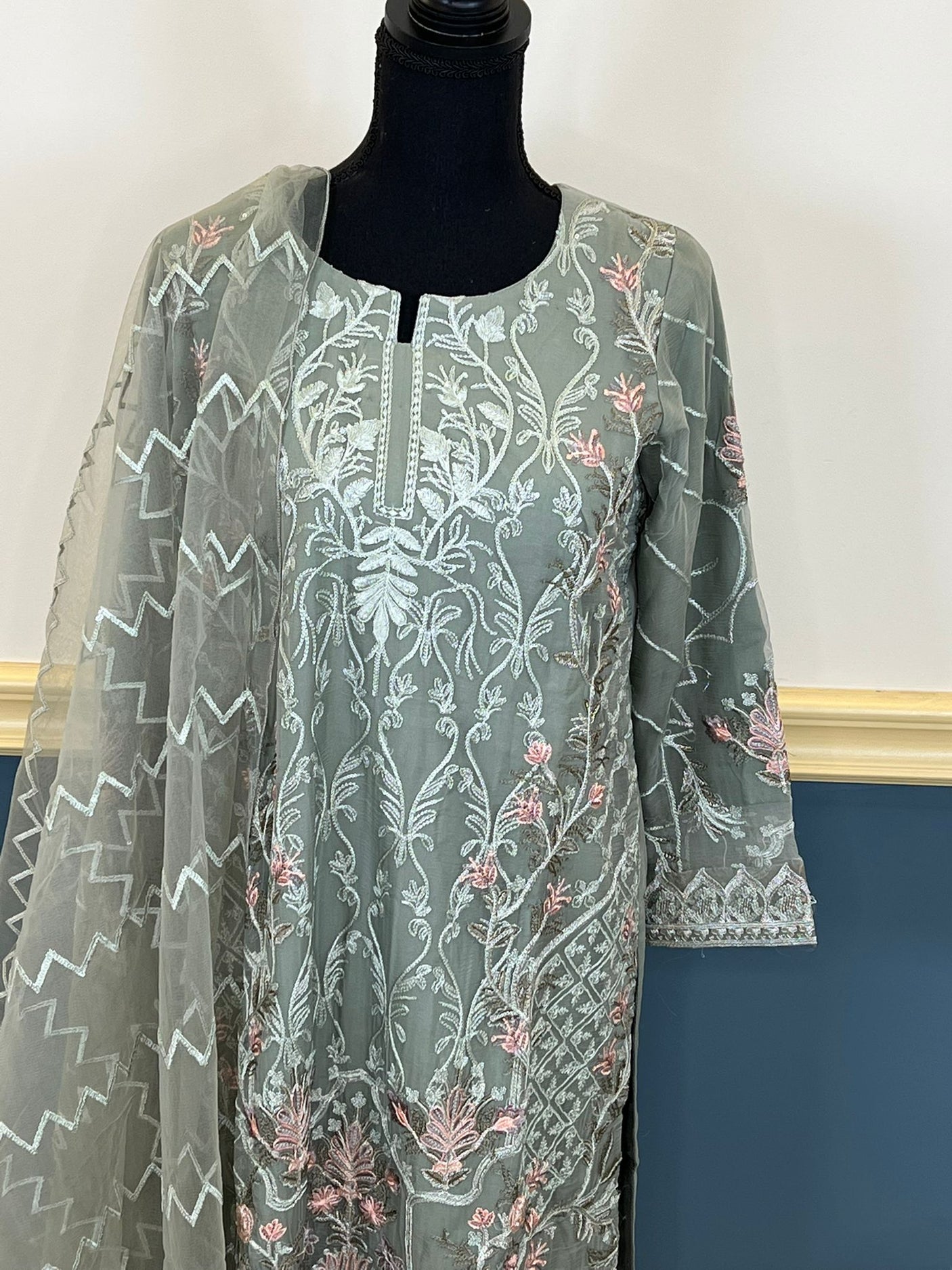 Pakistani Stitched Embroidery Party Wear Dresses Ready To Ship