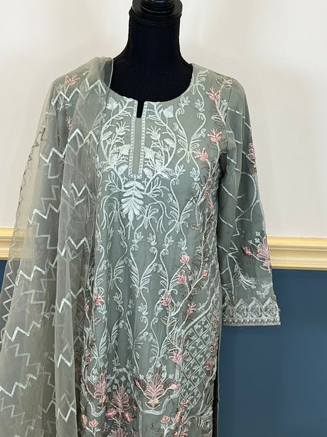 Pakistani Stitched Embroidery Party Wear Dresses Ready To Ship