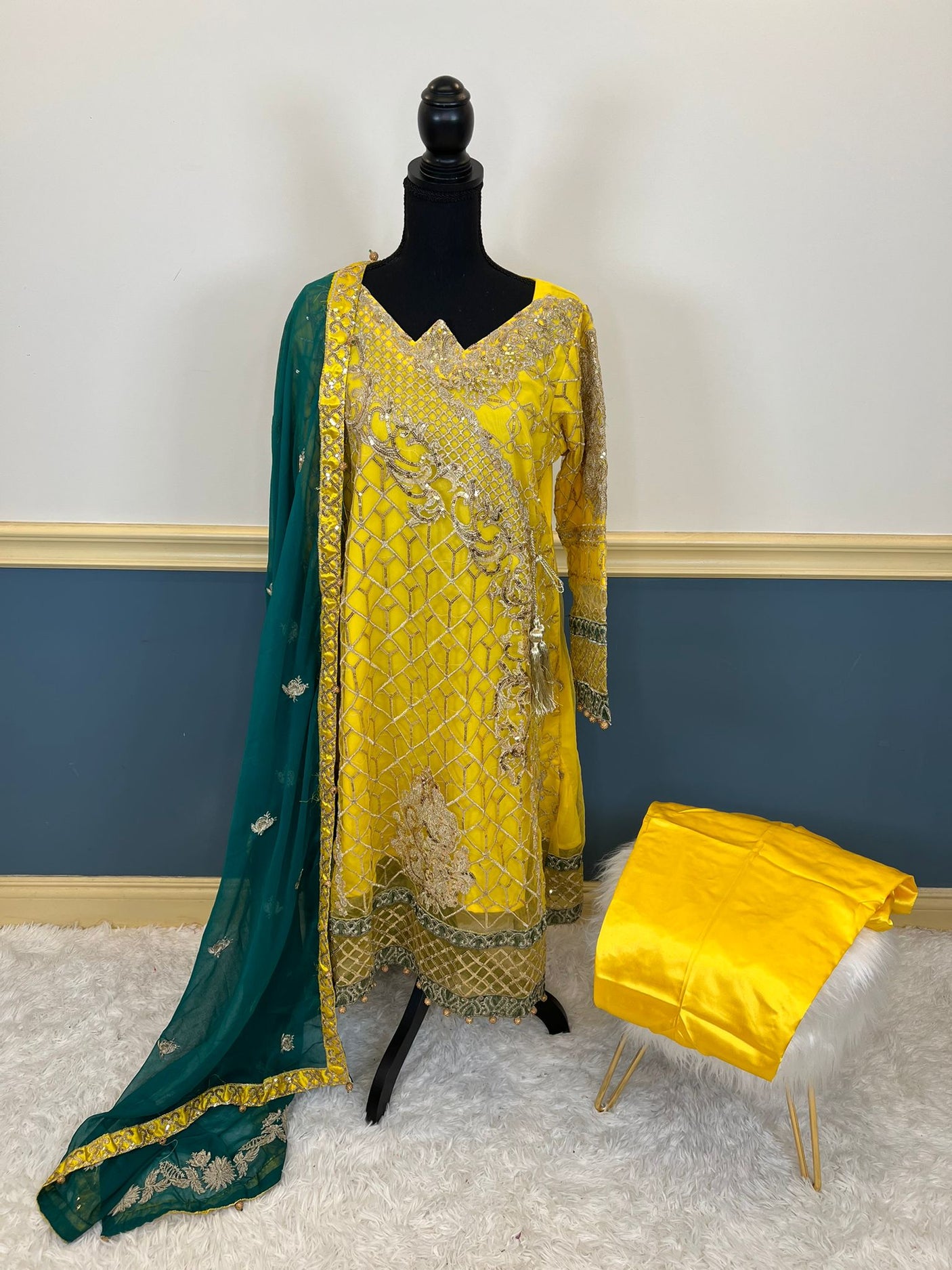 Pakistani Stitched Embroidery Party Wear Dresses Ready To Ship