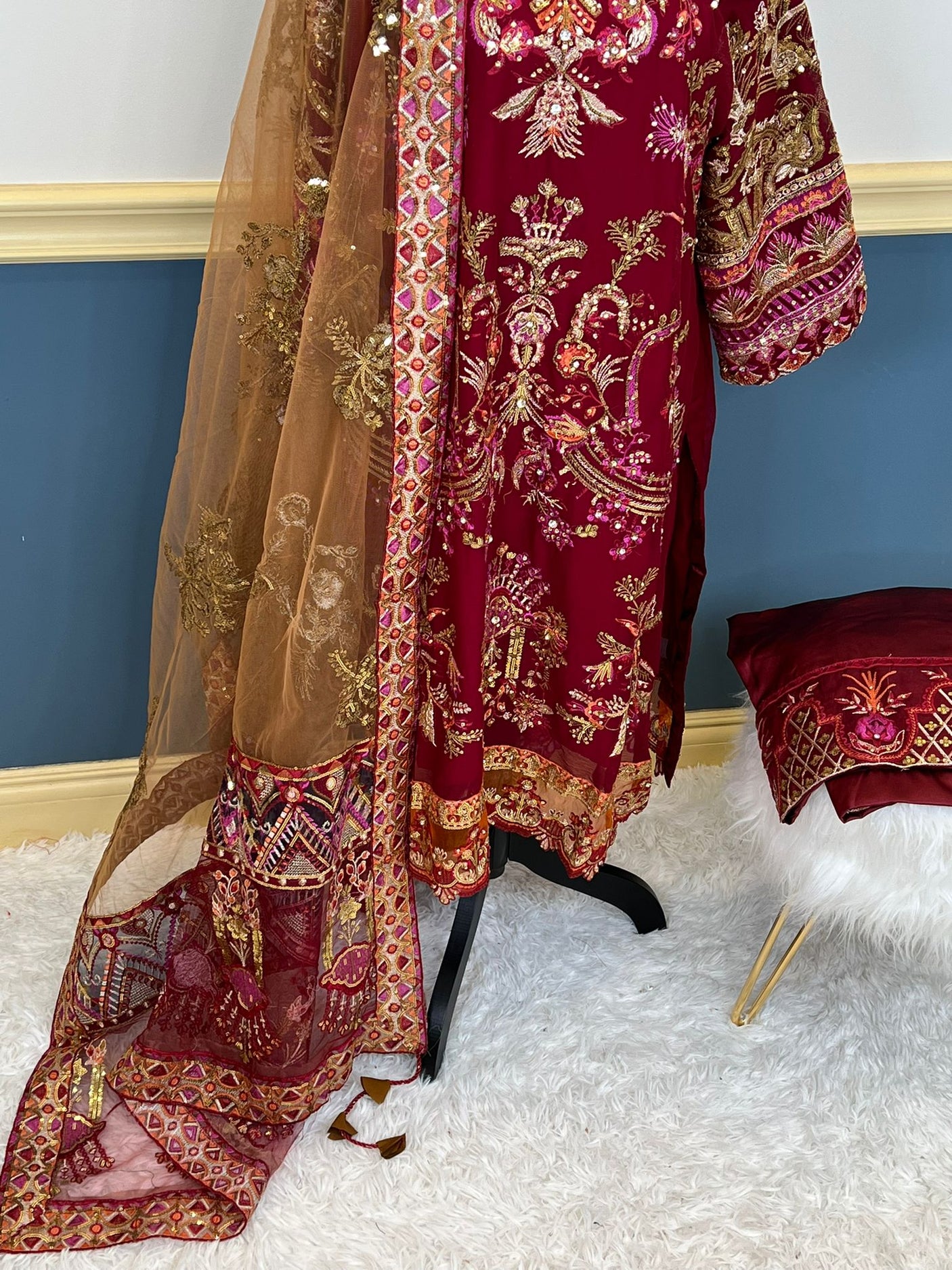 Pakistani Stitched Embroidered Luxury Party Dress -100% Original Guaranteed