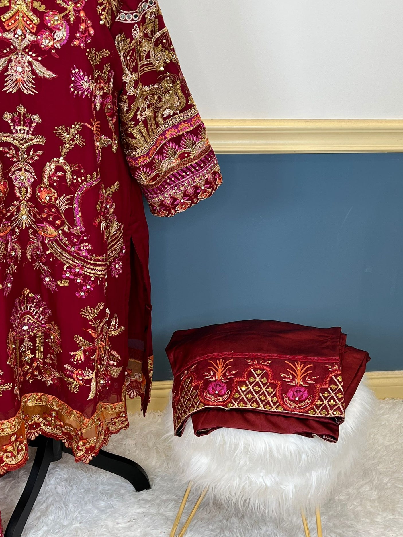 Pakistani Stitched Embroidered Luxury Party Dress -100% Original Guaranteed