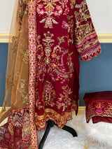 Pakistani Stitched Embroidered Luxury Party Dress -100% Original Guaranteed