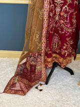 Pakistani Stitched Embroidered Luxury Party Dress -100% Original Guaranteed