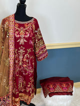 Pakistani Stitched Embroidered Luxury Party Dress -100% Original Guaranteed