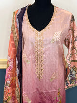 Pakistani Stitched Embroidered lawn Salwar kameez ready to ship