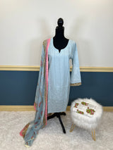Pakistani Stitched Embroidered lawn Salwar kameez ready to ship