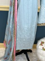 Pakistani Stitched Embroidered lawn Salwar kameez ready to ship