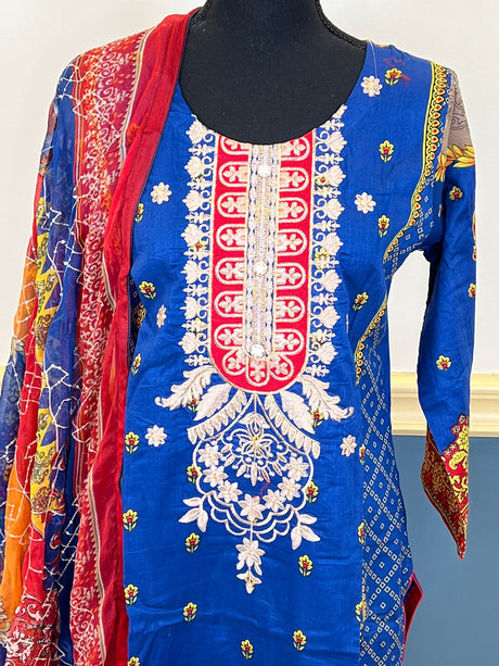 Pakistani Stitched Embroidered lawn Salwar kameez ready to ship