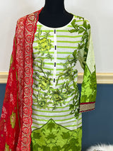 Pakistani Stitched Embroidered lawn Salwar kameez ready to ship