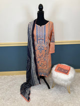 Pakistani Stitched Embroidered lawn Salwar kameez ready to ship