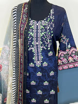Pakistani Stitched Embroidered lawn Salwar kameez ready to ship