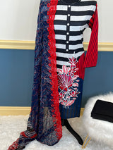 Pakistani Stitched Embroidered lawn Salwar kameez ready to ship