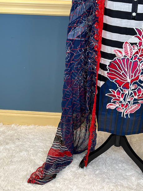 Pakistani Stitched Embroidered lawn Salwar kameez ready to ship