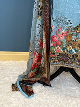 Pakistani Stitched Embroidered lawn Salwar kameez ready to ship