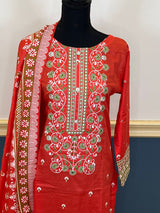 Pakistani Stitched Embroidered lawn Salwar kameez ready to ship