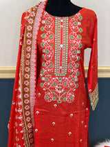 Pakistani Stitched Embroidered lawn Salwar kameez ready to ship