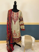 Pakistani Stitched Embroidered lawn Salwar kameez ready to ship