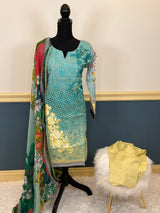 Pakistani Stitched Embroidered lawn Salwar kameez ready to ship