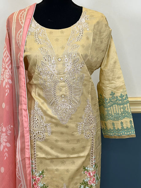 Pakistani Stitched Embroidered lawn Salwar kameez ready to ship