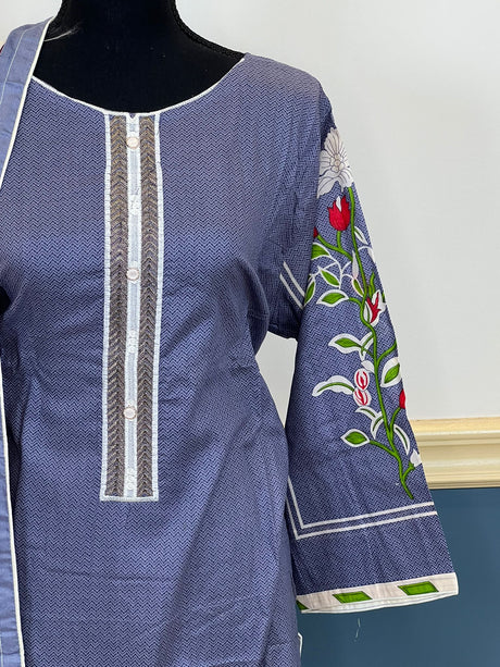 Pakistani Stitched Embroidered lawn Salwar kameez ready to ship