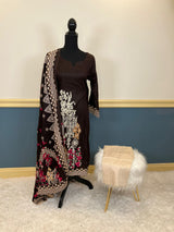 Pakistani Stitched Embroidered lawn Salwar kameez ready to ship