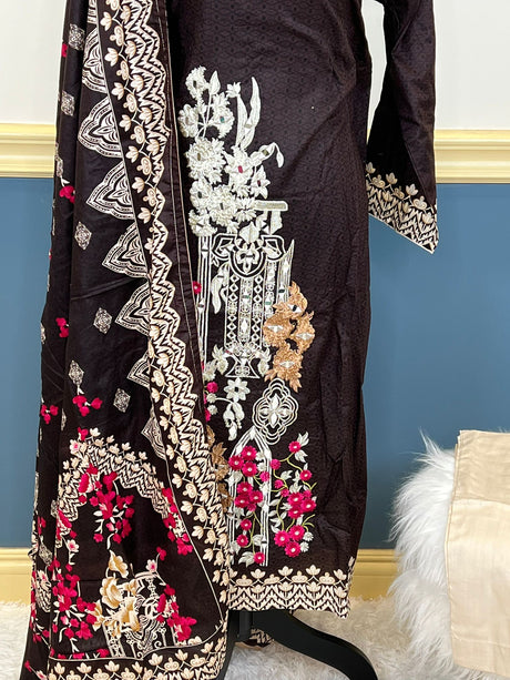 Pakistani Stitched Embroidered lawn Salwar kameez ready to ship