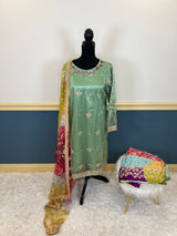 Pakistani Stitched Embroidery Party Wear Dresses Ready To Ship