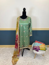Pakistani Stitched Embroidery Party Wear Dresses Ready To Ship
