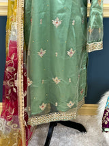 Pakistani Stitched Embroidery Party Wear Dresses Ready To Ship