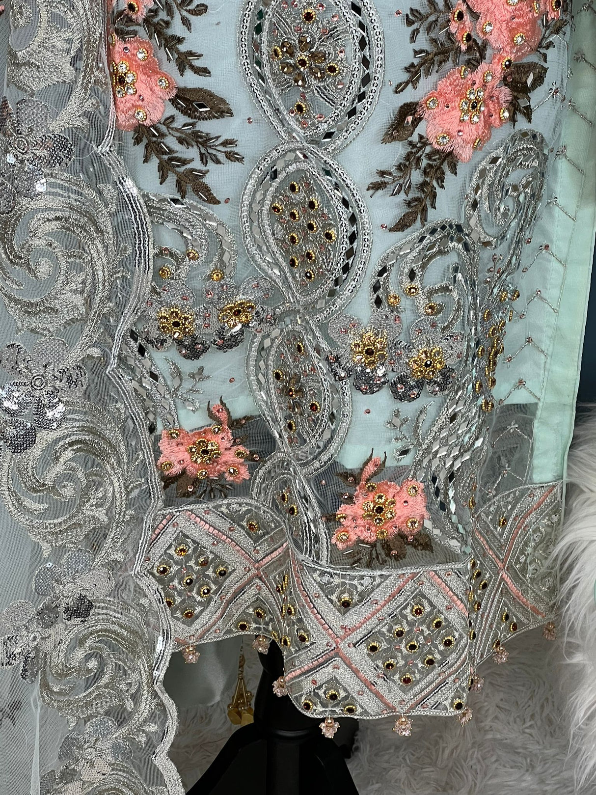 Pakistani Stitched Embroidery Party Wear Dresses Ready To Ship