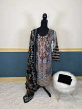 Pakistani Stitched Embroidered lawn Salwar kameez ready to ship