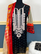 Pakistani Stitched Embroidered lawn Salwar kameez ready to ship