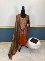 Pakistani Stitched Embroidered lawn Salwar kameez ready to ship