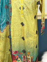 Pakistani Stitched Embroidered lawn Salwar kameez ready to ship