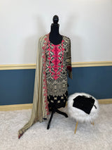 Pakistani Stitched Embroidered lawn Salwar kameez ready to ship