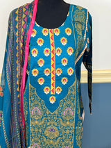 Pakistani Stitched Embroidered lawn Salwar kameez ready to ship