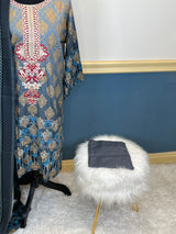 Pakistani linen Embroidered Salwar kameez Ready To Ship