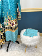 Pakistani Stitched Embroidered lawn Salwar kameez ready to ship