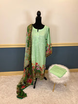 Pakistani Stitched Embroidered lawn Salwar kameez ready to ship