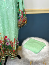 Pakistani Stitched Embroidered lawn Salwar kameez ready to ship