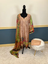 Pakistani Stitched Embroidered lawn Salwar kameez ready to ship