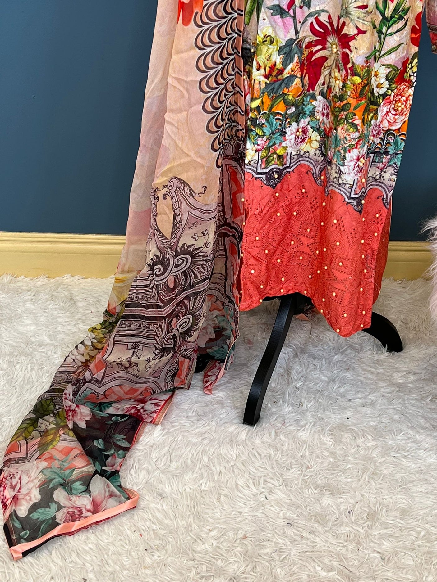 Pakistani Stitched Embroidered lawn Salwar kameez ready to ship