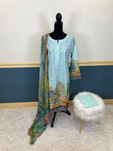 Pakistani Stitched Embroidered lawn Salwar kameez ready to ship