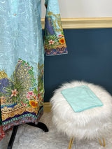 Pakistani Stitched Embroidered lawn Salwar kameez ready to ship