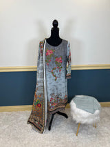 Pakistani linen Embroidered Salwar kameez Ready To Ship