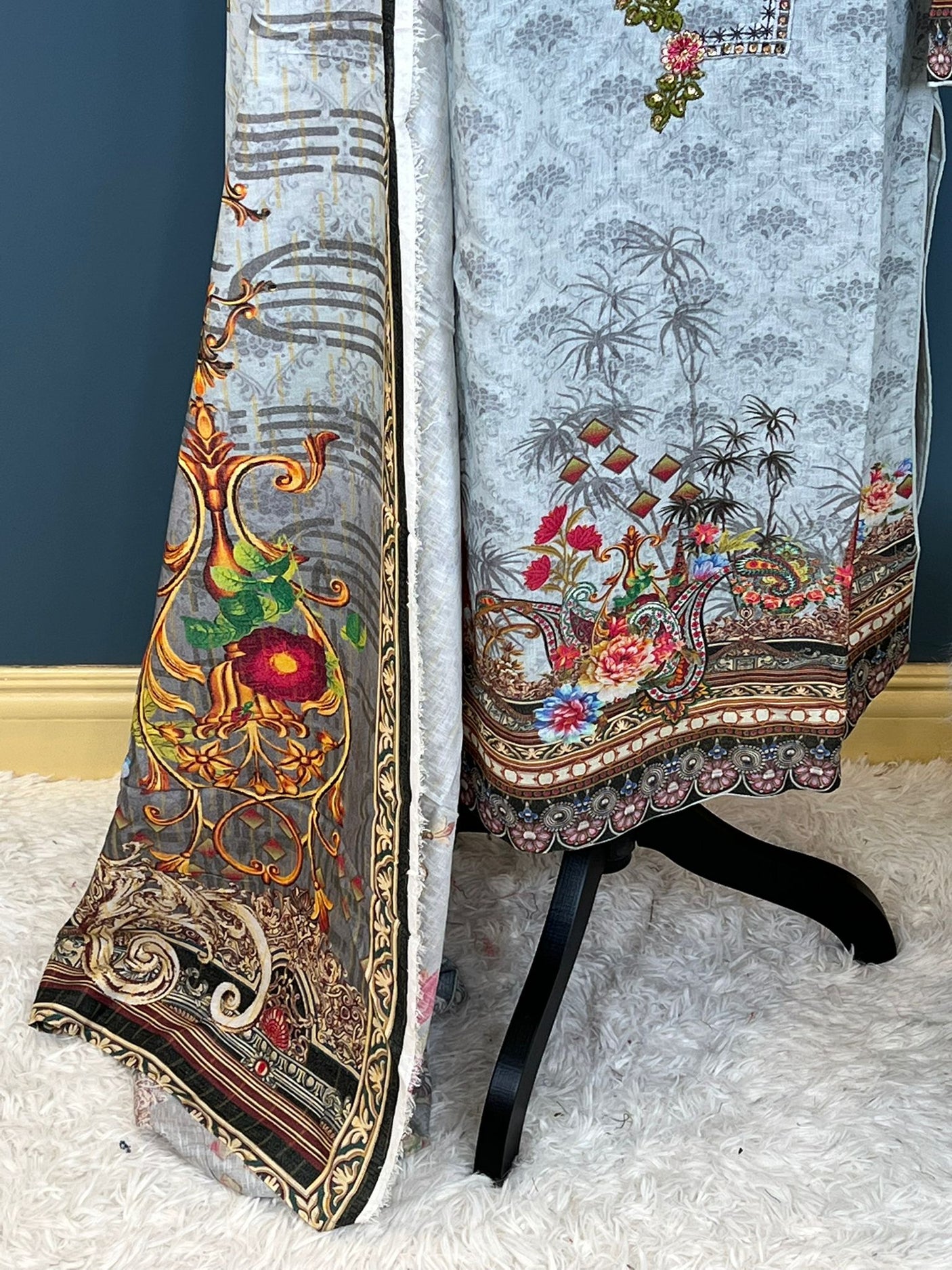 Pakistani linen Embroidered Salwar kameez Ready To Ship